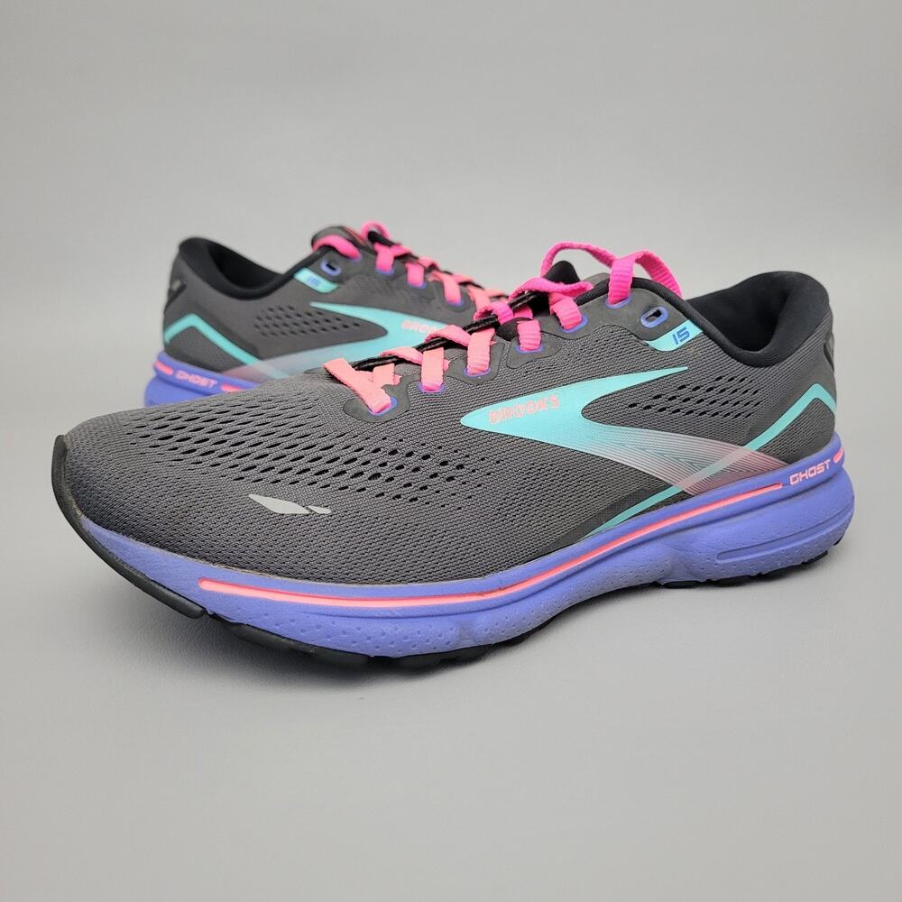 Brooks Ghost 15 Black Aruba Running Training Shoes Women's Size 9.5 B No Insoles